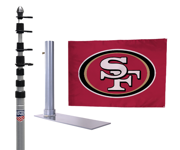 San Francisco 49ers Ultimate Tailgate Flagpole Kit