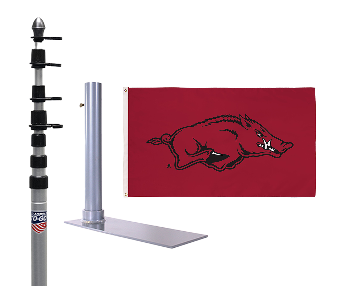 Arkansas Razorback Ultimate Tailgate Flagpole Kit