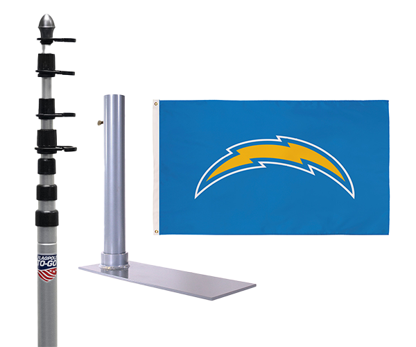 Los Angeles Chargers Ultimate Tailgate Flagpole Kit