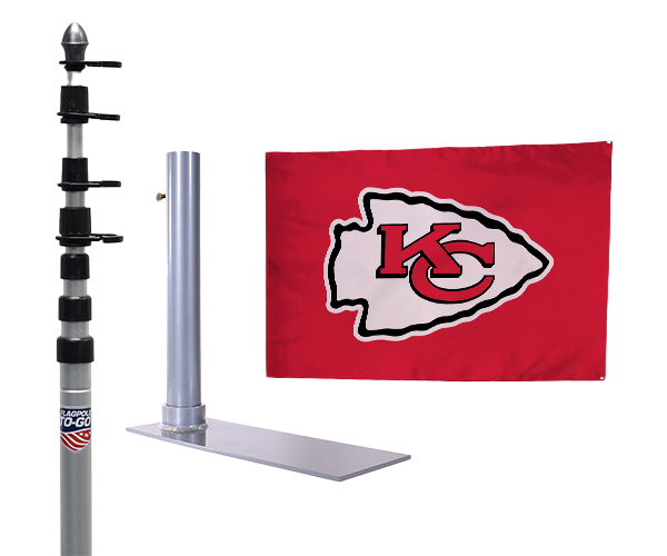 Kansas City Chiefs Ultimate Tailgate Flagpole Kit