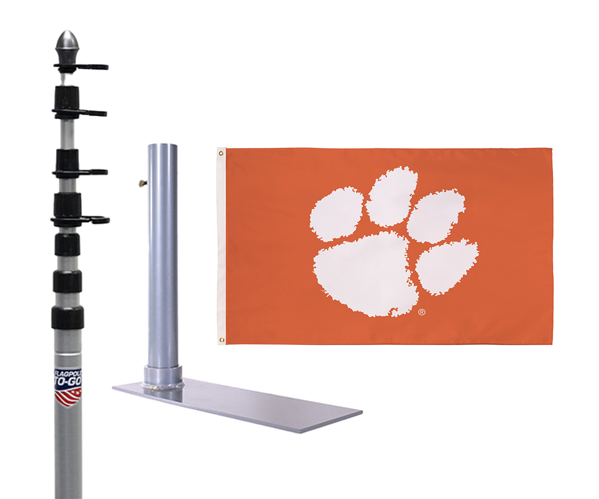 Clemson Ultimate Tailgate Flagpole Kit