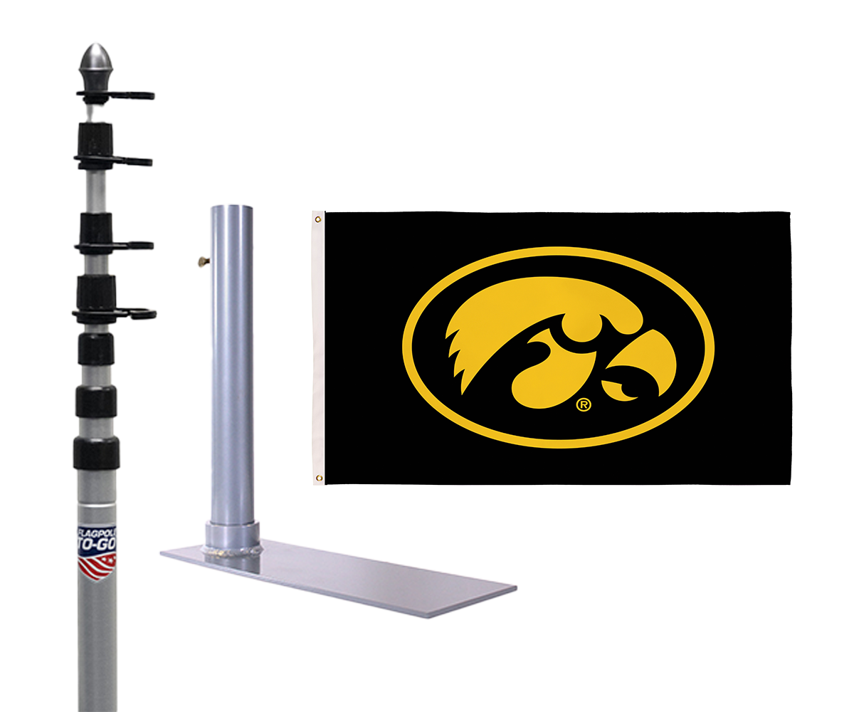 University of Iowa Ultimate Tailgate Flagpole Kit