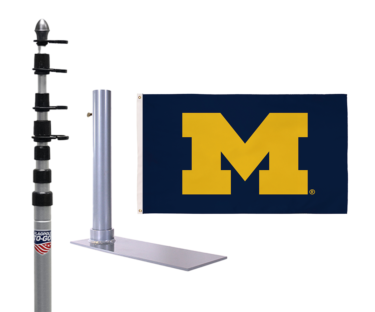 University of Michigan Ultimate Tailgate Flagpole Kit 