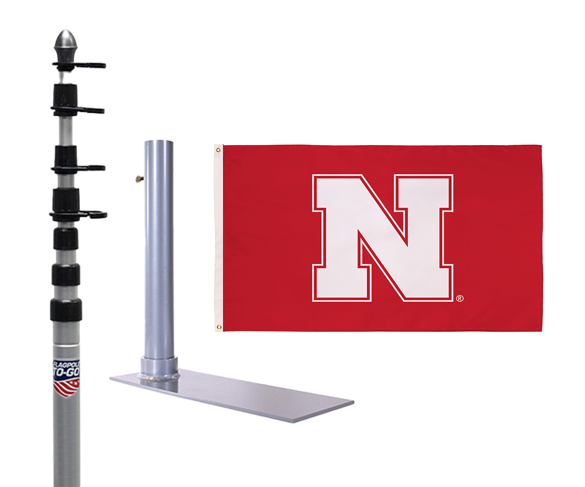 University of Nebraska Ultimate Tailgate Flagpole Kit 