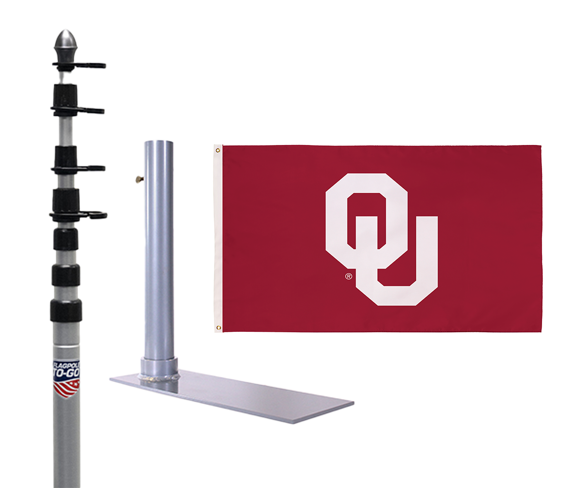 OU Ultimate Tailgate Flagpole Kit