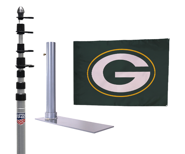 Green Bay Packers Ultimate Tailgate Flagpole Kit