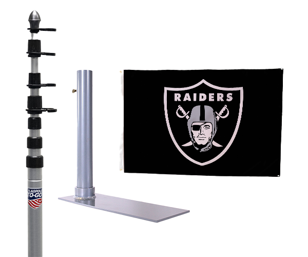 Las Vegas Raiders Ultimate Tailgate Flagpole Kit