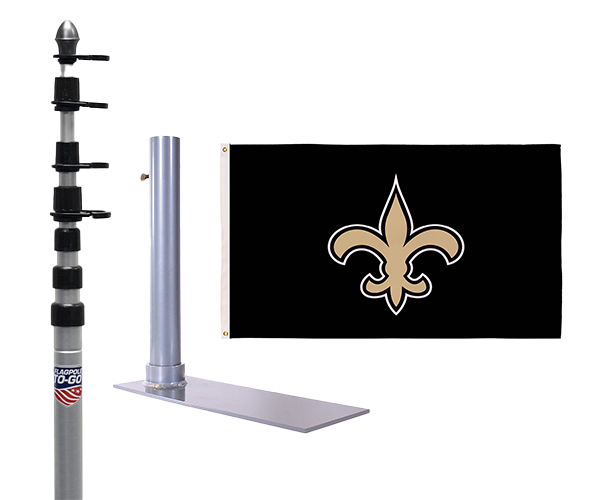 New Orleans Saints Ultimate Tailgate Flagpole Kit