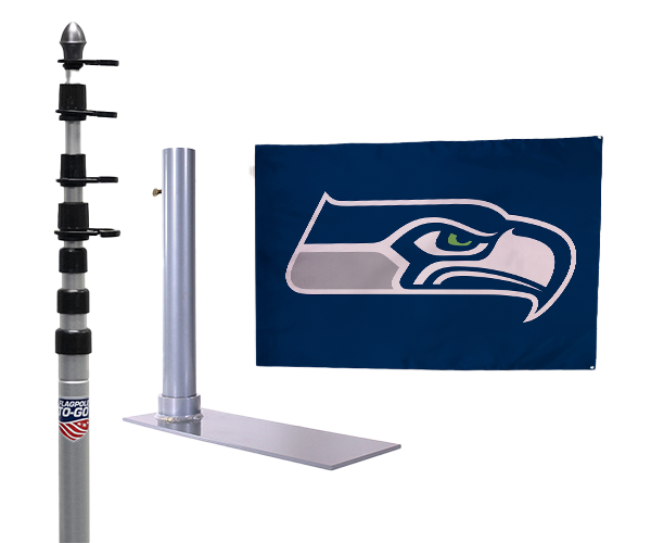 Seattle Seahawks Ultimate Tailgate Flagpole Kit