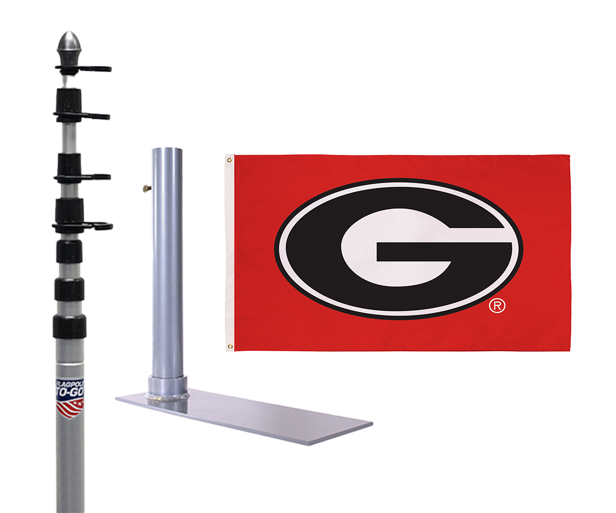 UGA Ultimate Tailgate Flagpole Kit 