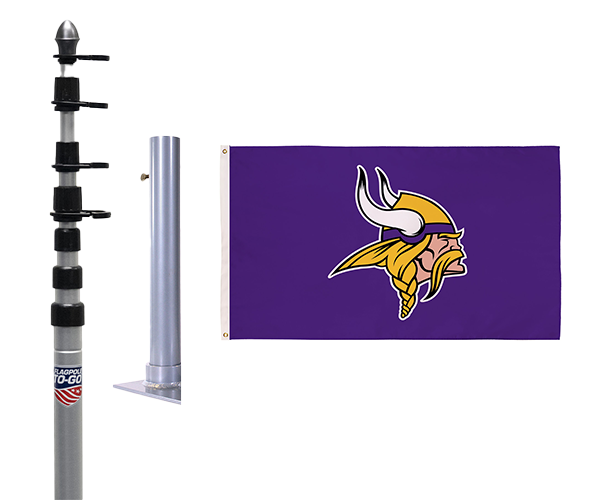 Minnesota Vikings Ultimate Tailgate Flagpole Kit